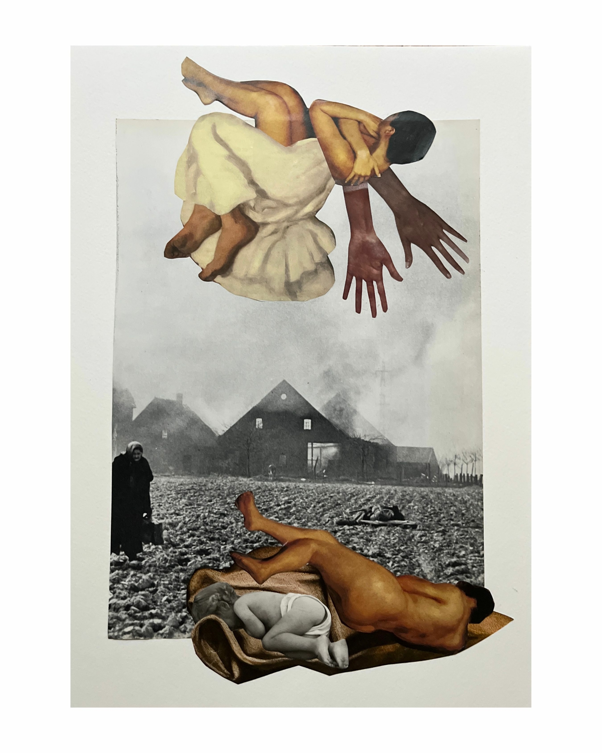 2026 - Nowhere Now Here series. Collage 42 x 30 cm . Available 370€