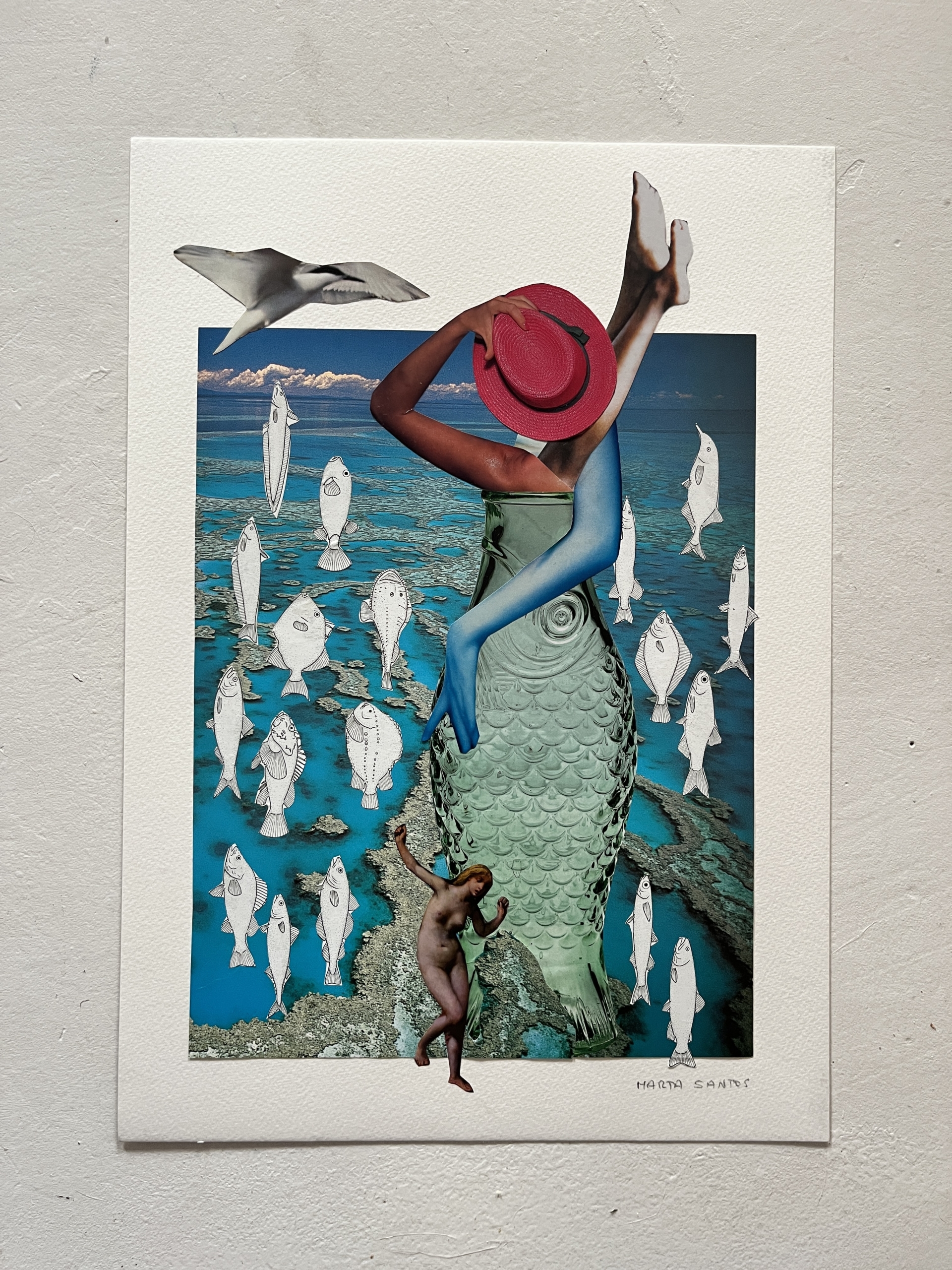 2026 - Échappatoire. Collage 42 x 30 cm . Available 370€