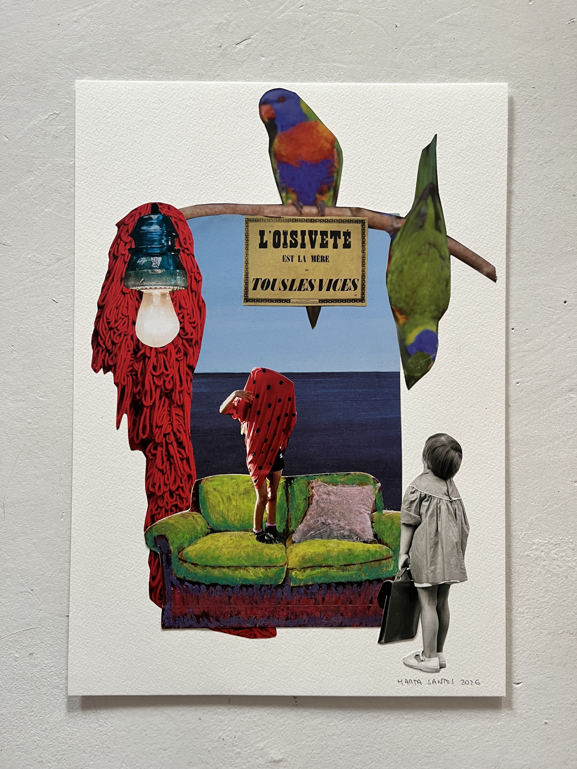 2026 - Not so small talks. Collage 42 x 30 cm . Available 370€
