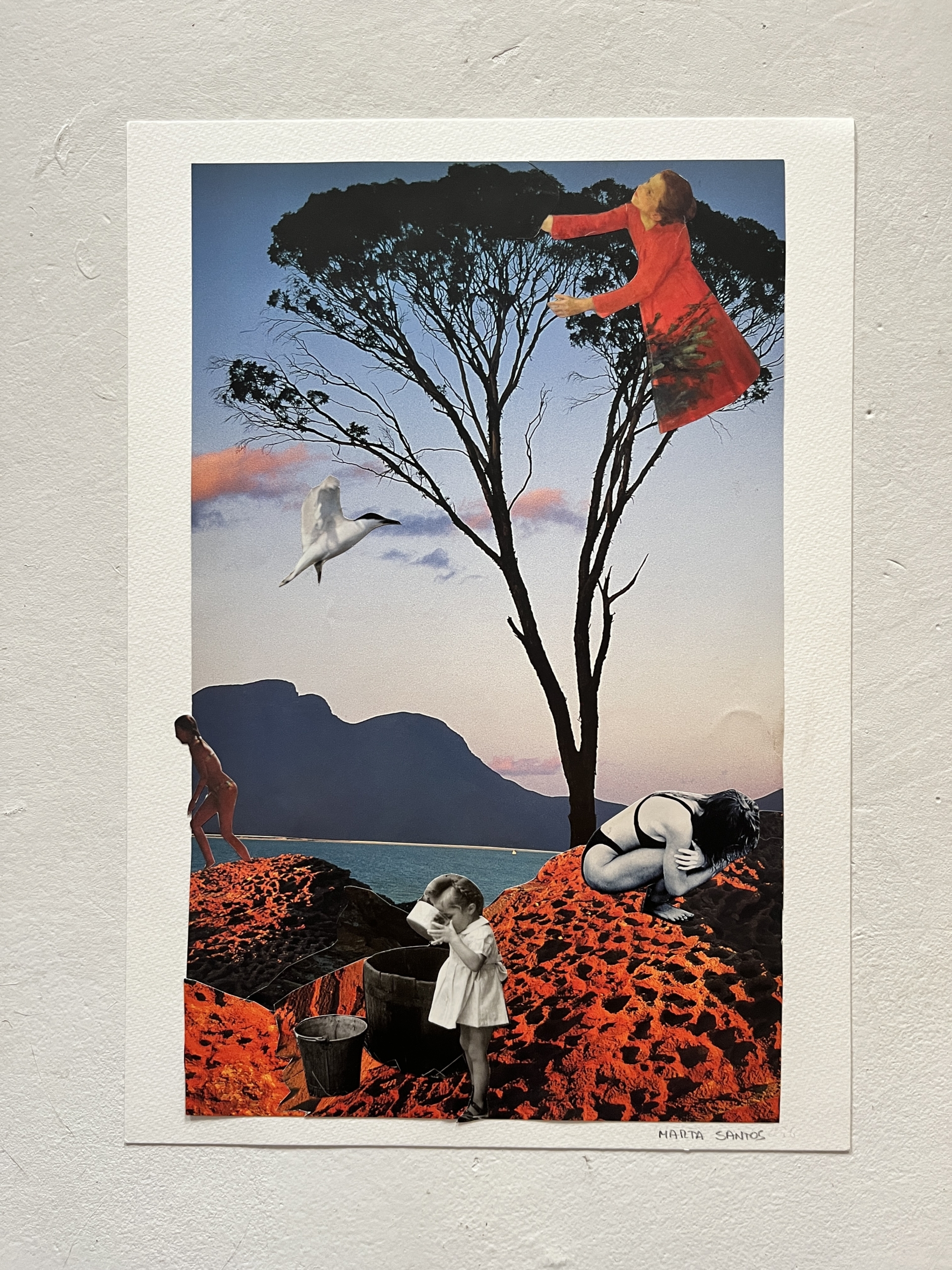 2026 - Nowhere Now Here series. Collage 42 x 30 cm . Available 370€