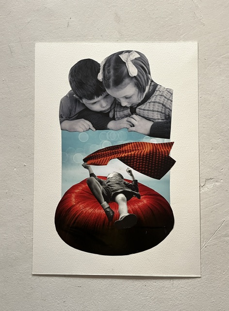 2026 - Not so small talks. Collage 42 x 30 cm . Available 370€