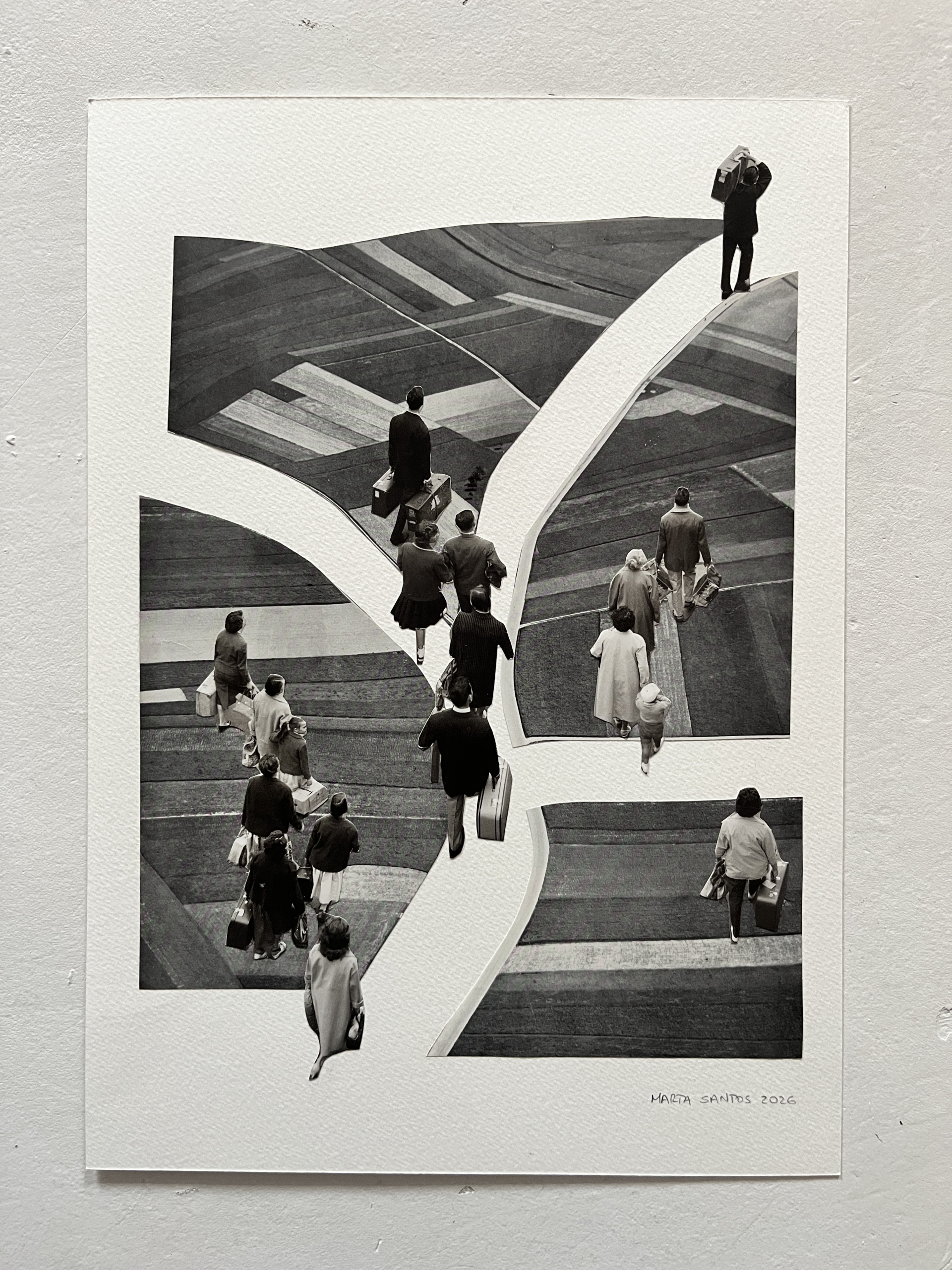 2026 - Nowhere Now Here series. Collage 42 x 30 cm . Private collection Marseille