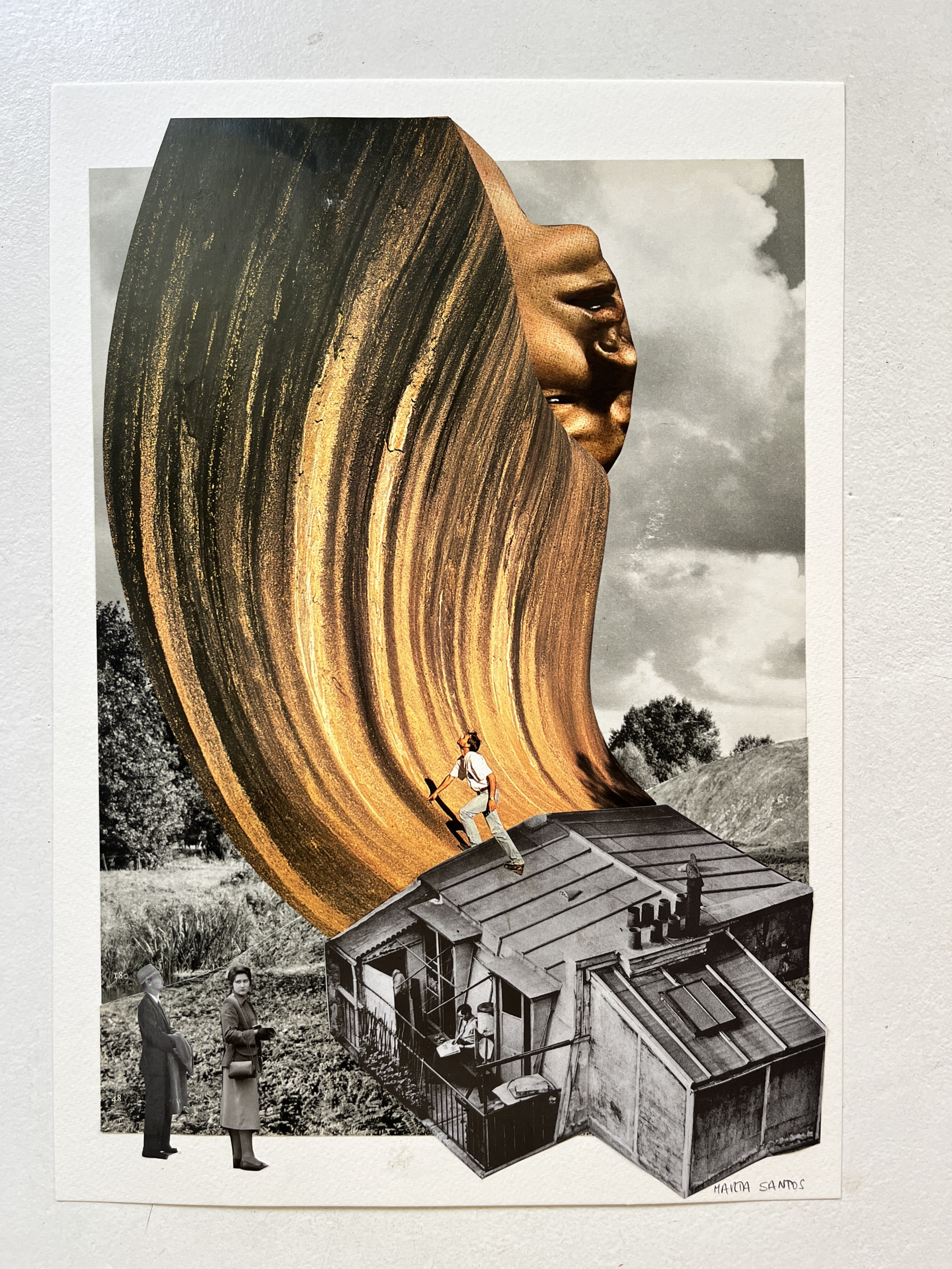 2026 - Nowhere Now Here series. Collage 42 x 30 cm . Available 370€
