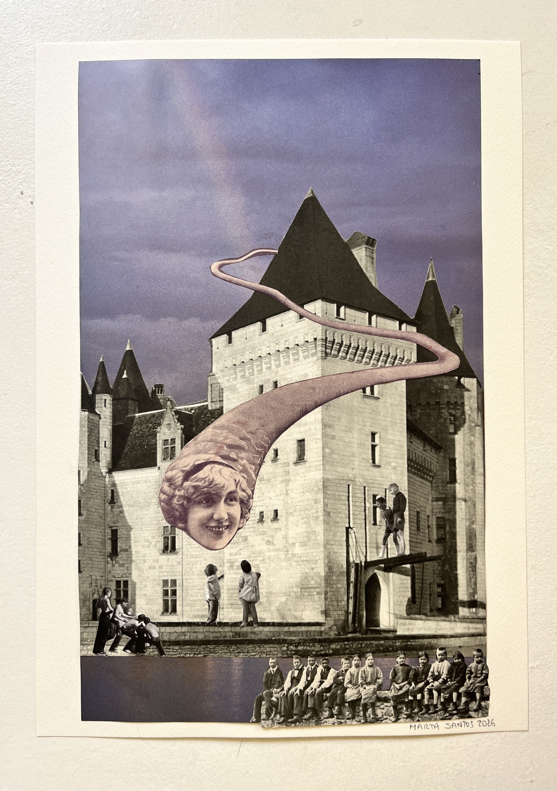 2026 - Nowhere Now Here series. Collage 42 x 30 cm . Available 370€
